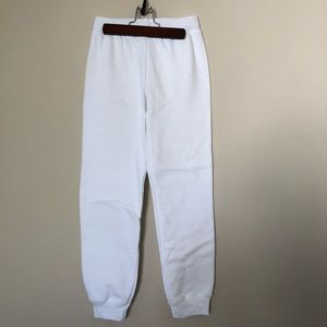 Youth Medium Hames White Sweatpants - Brand New